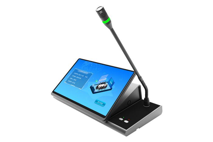 雙屏桌面會(huì)議終端（帶鵝頸話筒）